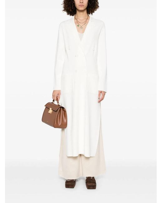 P.A.R.O.S.H. White Double-Breasted Coat