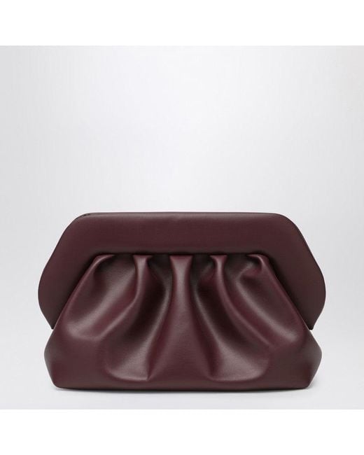 THEMOIRÈ Brown Medium Bios Clutch Prune