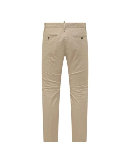 DSquared² Natural Cotton Trousers for men
