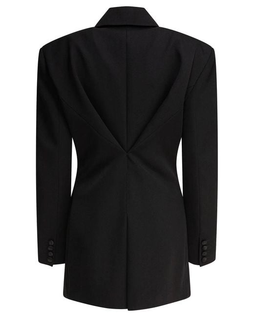 Givenchy Black Pleated Double Breasted Blazer