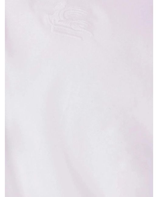 Etro White Shirt With Pegasus Motif for men