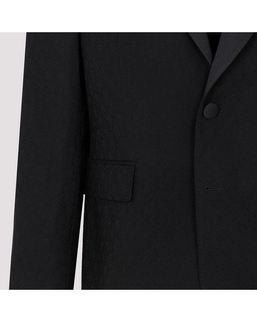 Etro Black Stretch Wool Blazer for men