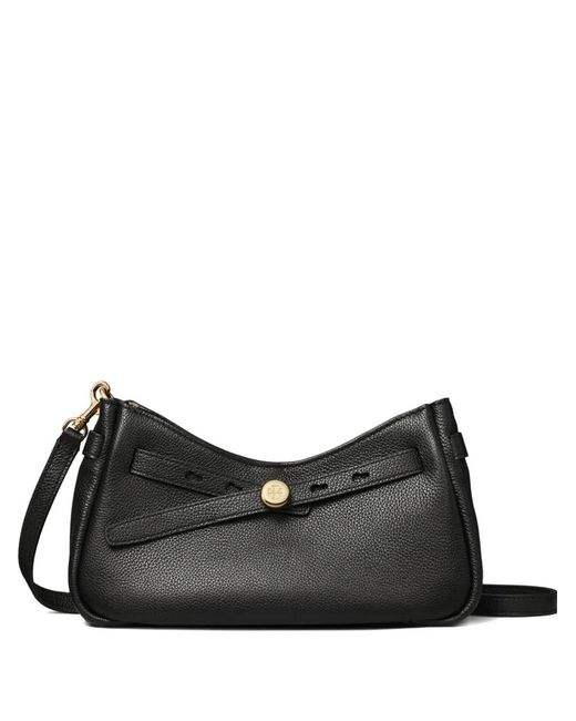 Tory Burch Black Romy Zip Top Crossbody