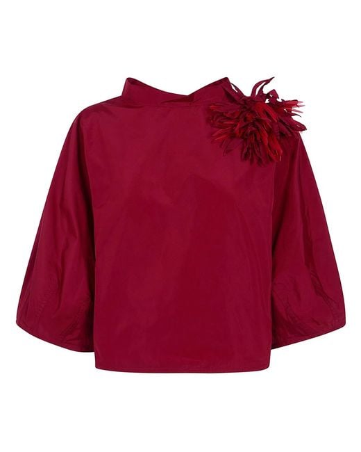 Liviana Conti Red "Candice" Blouse