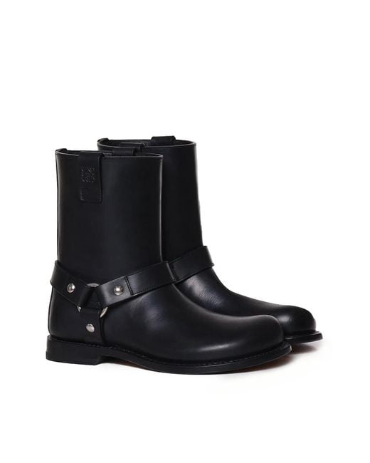 Loewe Black Smooth Leather Pull-On Boot