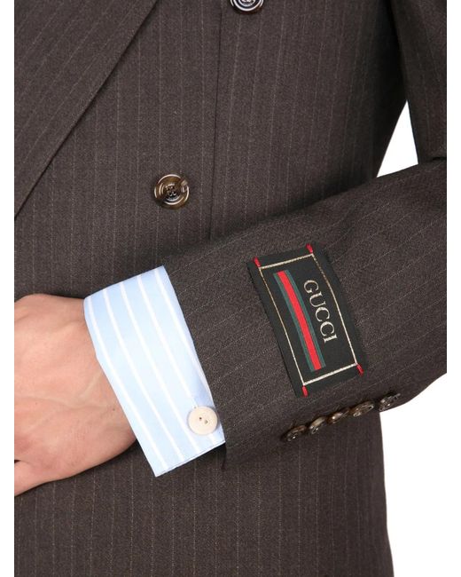 Gucci Gray Double-Breasted Jacket for men