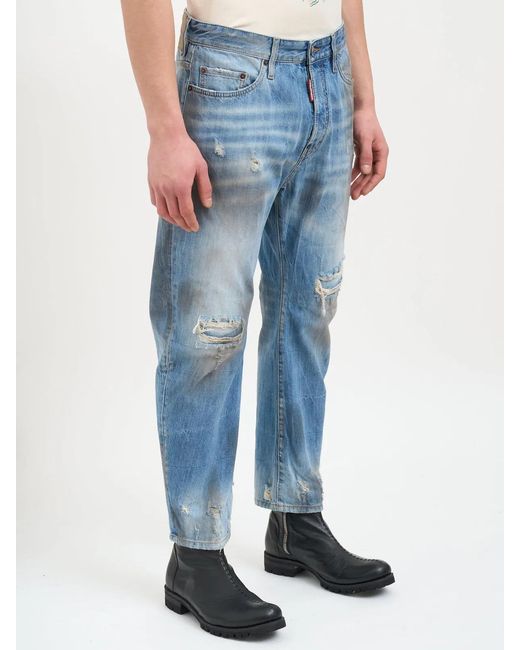 DSquared² Blue Bro Denim Trousers for men