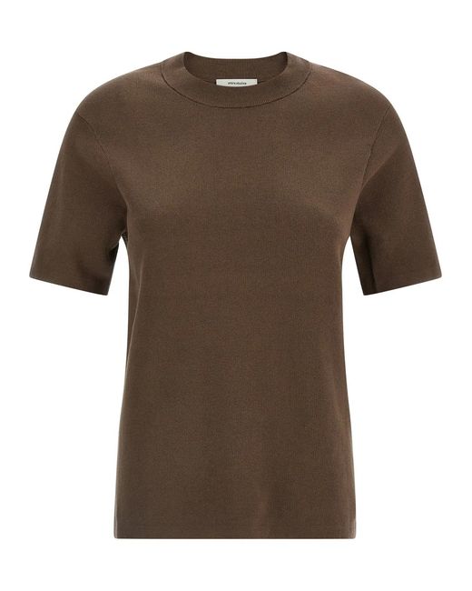 Entire studios Brown Mercerized Cotton T-Shirt