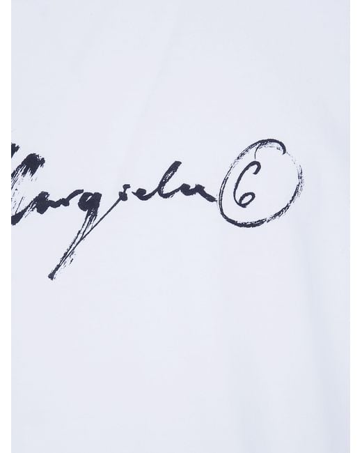 MM6 by Maison Margiela White Classic T-Shirt for men