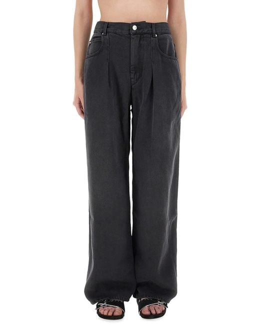 Isabel Marant Black Rodayna Wideleg Jeans