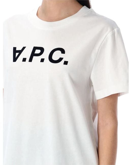 A.P.C. White Standard Grand Vpc Cotton T-Shirt