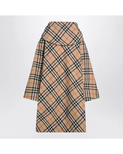 Burberry Natural Flounced Midi Skirt