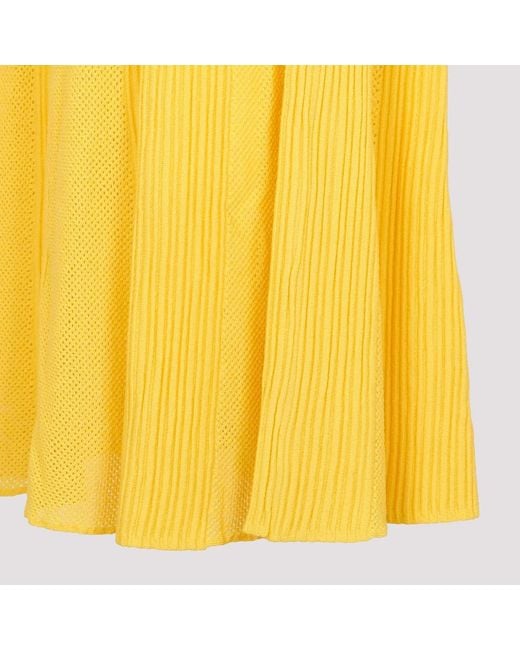 Gabriela Hearst Yellow Wool Eula Skirt