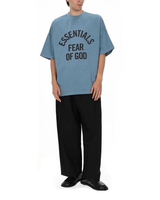 Fear Of God Blue Cotton T-Shirt for men