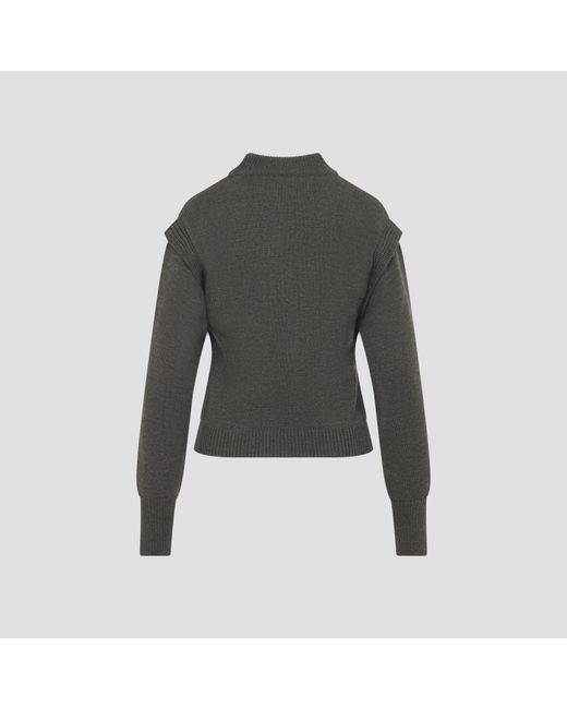Alberta Ferretti Gray Wool Sweater