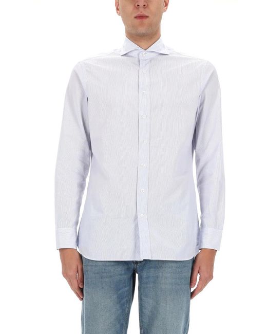 Lardini White Cotton Shirt for men