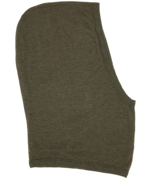 Rick Owens Green Viscose Wool Hats