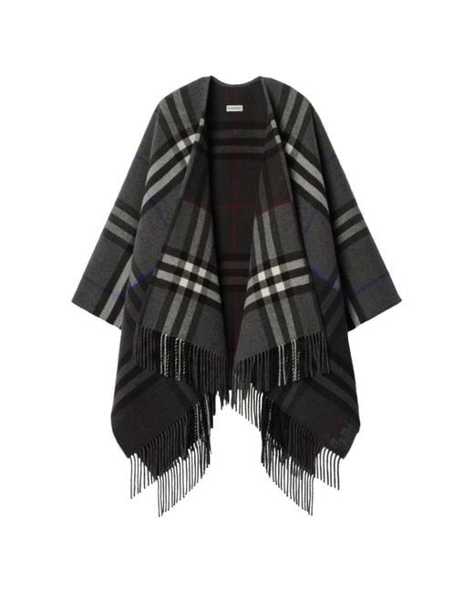 Burberry Black Wool Cashmere Cape