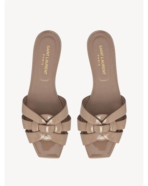 Saint Laurent Natural Tribute Mules