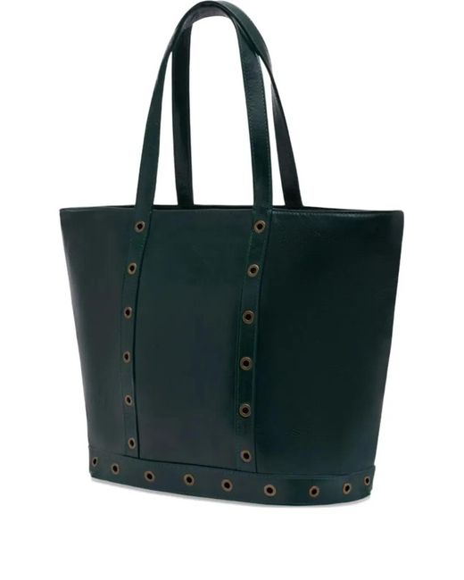Vanessa Bruno Black Medium Eyelet-Details Tote Bag