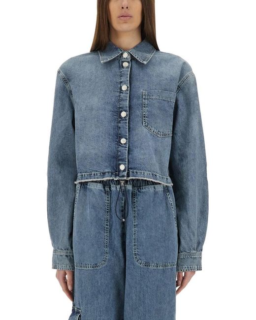 Moschino Blue Regular Solid Shirt
