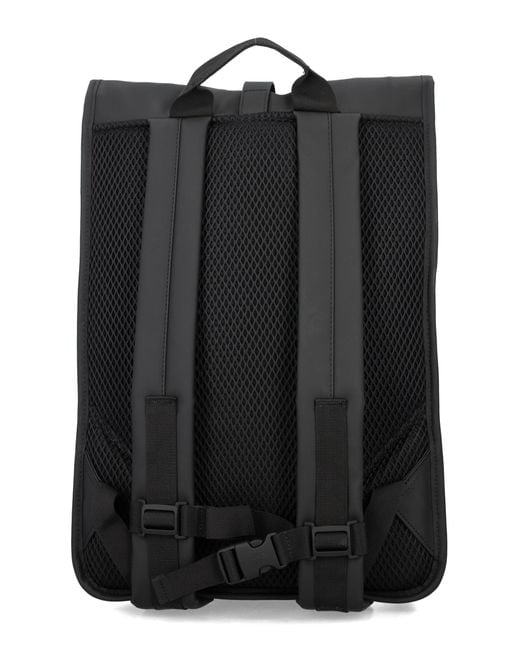 Rains Black Rolltop Backpack