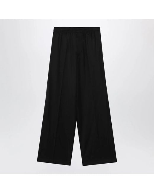 Balenciaga Black Palazzo Trousers With Elastic Waist