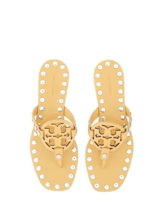 Tory Burch Natural Bovine Leather Flats