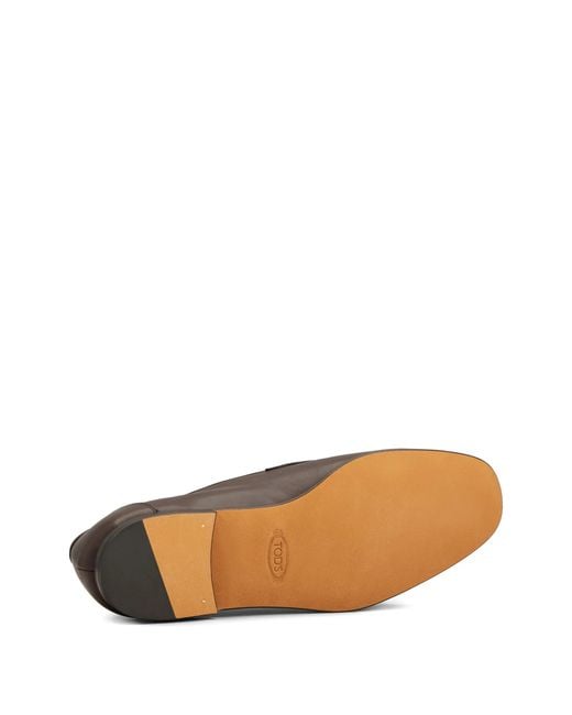 Tod's Brown Calfskin Leather Shoes for men