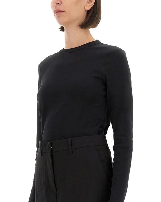 Helmut Lang Black Slim Fit T-Shirt With Logo