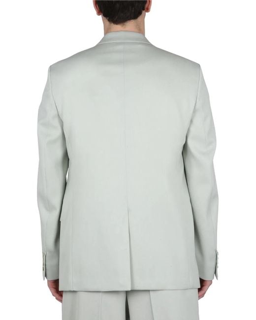 Lanvin Gray Single-Breasted Boxy Jacket for men