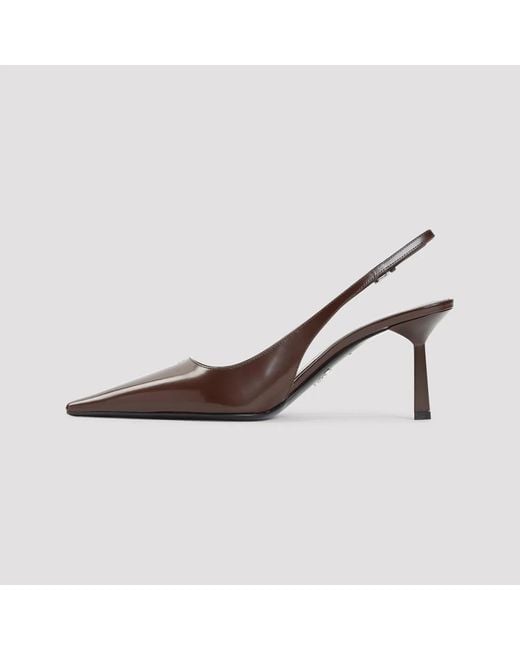 Prada Brown Chocolate Leather Pumps