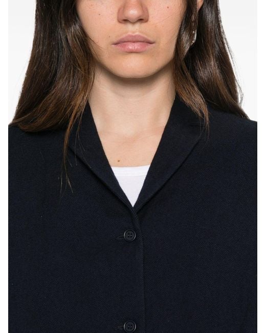 Apuntob Blue Wool And Cotton Blend Jacket