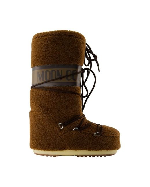 Moon Boot Brown Eco Fur Icon Boots