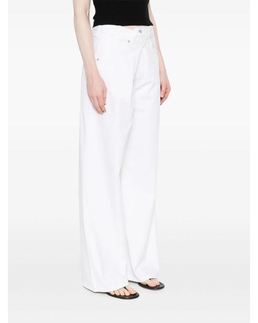 Agolde White Cotton Jeans