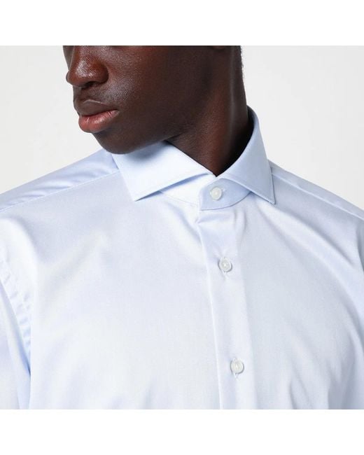 Xacus White Cotton Travel Shirt for men