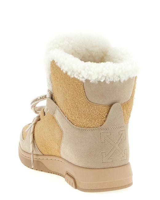 Off-White c/o Virgil Abloh Natural 'Winter' Ankle Boots