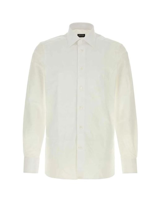 Zegna White 004-Shirts for men
