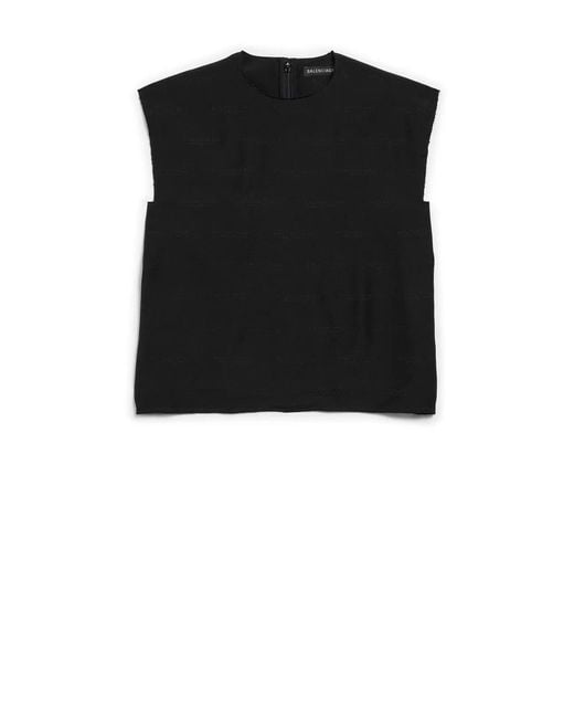 Balenciaga Black Silk Clothing Top