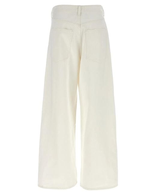 Agolde White 'Vana Fold' Jeans