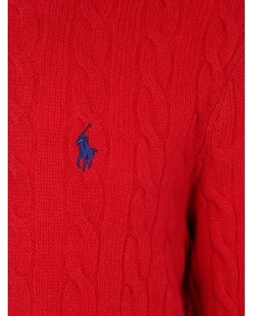 Polo Ralph Lauren Red Long Sleeve Pullover for men