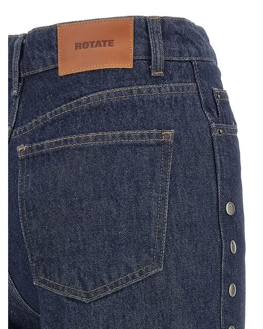 ROTATE BIRGER CHRISTENSEN Blue 'Denim Buttoned' Jeans