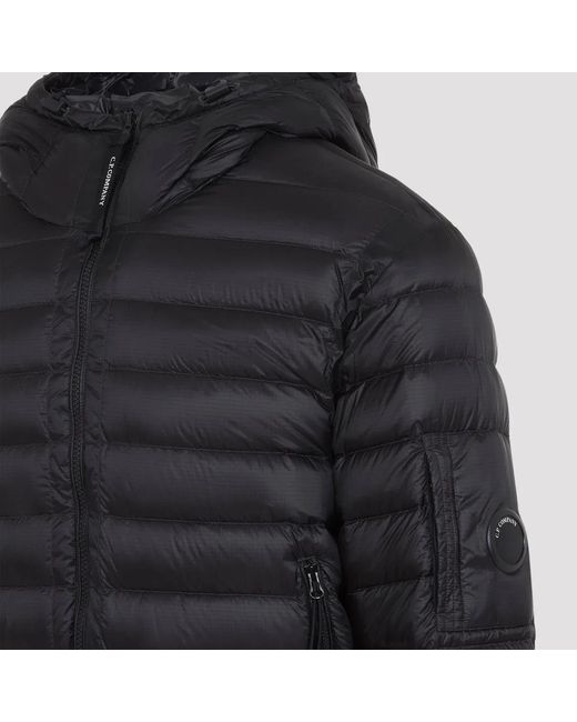 C P Company Black C.P.Company Shell Hooded Lens Down Jacket for men