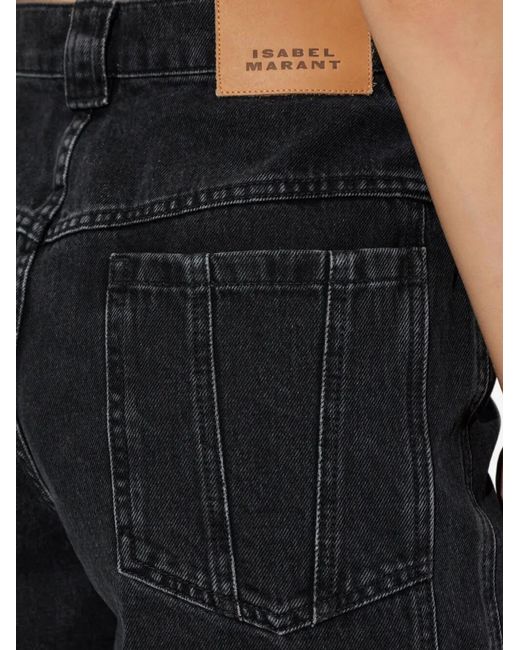 Isabel Marant Black Faded Cotton Pants