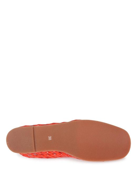 Senso Red Rubber Flats With Leather Sock
