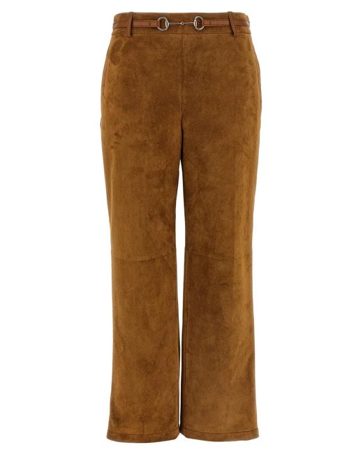 Gucci Brown Suede Pants