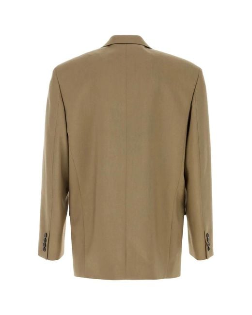 Saint Laurent Green Khaki Wool Blend Blazer for men