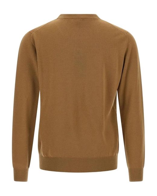 Fendi Brown Wool-Blend Sweater for men