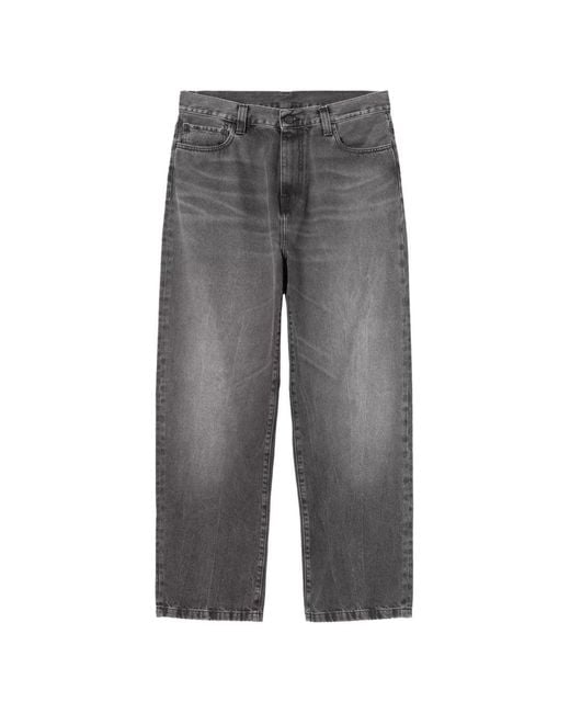 Carhartt Gray Denim Cotton Jeans for men
