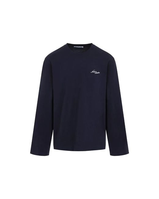 Acne Blue Dark Ls T-Shirt for men
